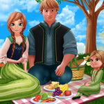 Join Anna and Kristoff for a Picnic Day with Their Little Princess - Dress Up and Prepare Food!