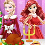 Ariel and Elsa's Christmas Cooking Adventure - Play Now on Maky.club