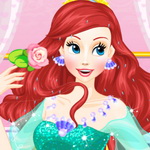 Design Charming Wedding Hairstyles for Ariel at Your Salon - Play Now!