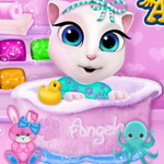 Enjoy Fun Baby Bathing Time with Baby Angela - Play Now on Maky.club