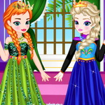 Dress up Frozen Sisters Elsa and Anna for the Royal Ball | Play Baby Sisters Dress Up Game - Maky.club