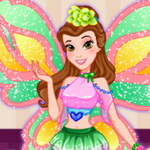 Dress up Belle in Winx style for the Fantasy Forest Prom - Play Now on Maky.club!
