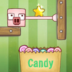 Play Candy Pig - Help the Stretchy Pig Collect Sweet Candies!