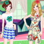 Dress up Pretty Little Sisters in Fresh Pastoral Style for Countryside Vacation Game - Play Now on Maky.club