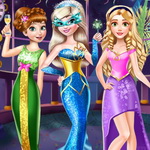 Dress up Disney Princesses for New Year's Eve Party: Design Hairstyles, Outfits, Shoes, and Jewelries!