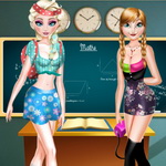 Discover How to Become a High School Fashion Star with Elsa and Anna - Play Now!