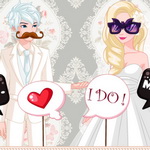 Dress up Elsa and Jack for Their Wedding Photo: Fun Photo Booth Backdrops and Props!