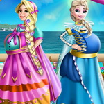 Dress up Pregnant Elsa and Rapunzel - Play Free Pregnancy Costume Game | Maky.club