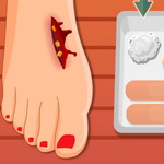 Revive the Injured Foot: Perform a Surgery and Give Perfect Manicure - Play Now on Maky.club