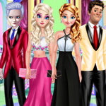 Dress up Elsa, Jack, Anna, and Kristoff in Different Styles - Play Frozen Family Dress Up Game Online for Free on Maky.club
