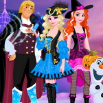 Dress up Elsa, Anna, and Kristoff for Halloween Night - Play Frozen Halloween Game on Maky.club