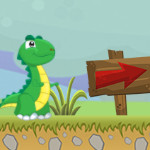 Escape Danger with Little Dino Adventure - Collect Golden Eggs for Three Stars!