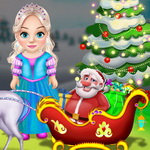 Get into the Christmas Spirit with Little Elsa - Clean and Decorate Her Carriage Game
