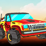 Rev Up Your Engines with Monster Truck Madness - Drive Crazy and Collect Coins in this Exciting HTML5 Game!