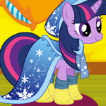Dress up Twilight Sparkle and Applejack in My Little Pony Winter Fashion 3 - Play Now on Maky.club