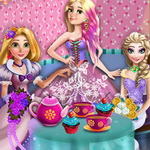 Join Princess Bridesmaids for a Relaxing Tea Party - Fix Tea Set, Design New Styles and Enjoy Delicious Cupcakes at Maky.club