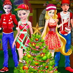 Get in the Holiday Spirit with Princesses' Christmas Family Date Game | Play Now on Maky.club