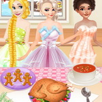 Get Festive with Princesses Cooking Christmas Dinner Game - Help Elsa, Rapunzel, and Moana Cook a Delicious Holiday Feast!