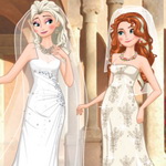 Get Ready for a Double Wedding with Elsa and Anna: Dress Up the Brides and Create the Perfect Look!