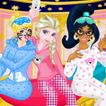 Princesses Pajama Party: Fun and Laughter with Funny Faces Game - Play Now on Maky Club!