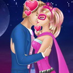 Experience a Romantic Adventure with Super Barbie and Ken in Love Kiss Game