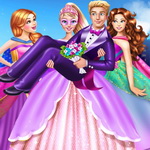Dress up Barbie and her Bridesmaids for a Dreamy Wedding in Super Barbie Wedding Fashion - Play Now on Maky.club