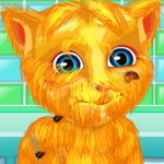 Get Talking Ginger Back to Health with a Fun Shaving Makeover Game - Play Now!